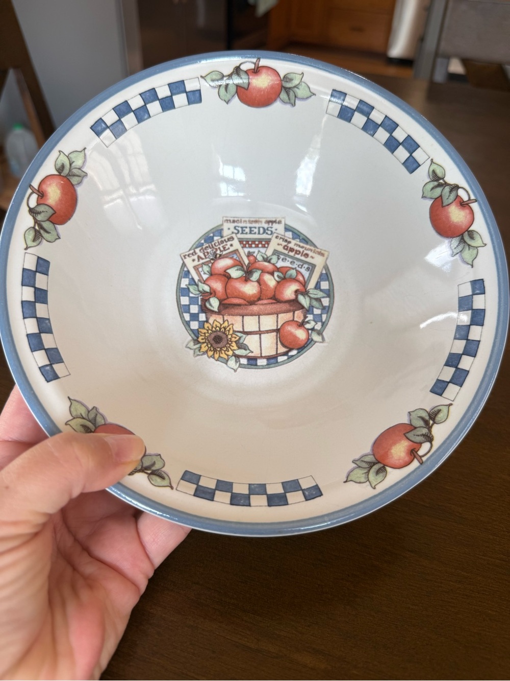 International Tableworks Apple Harvest Stoneware Soup Cereal Bowl Farmhouse Fall
